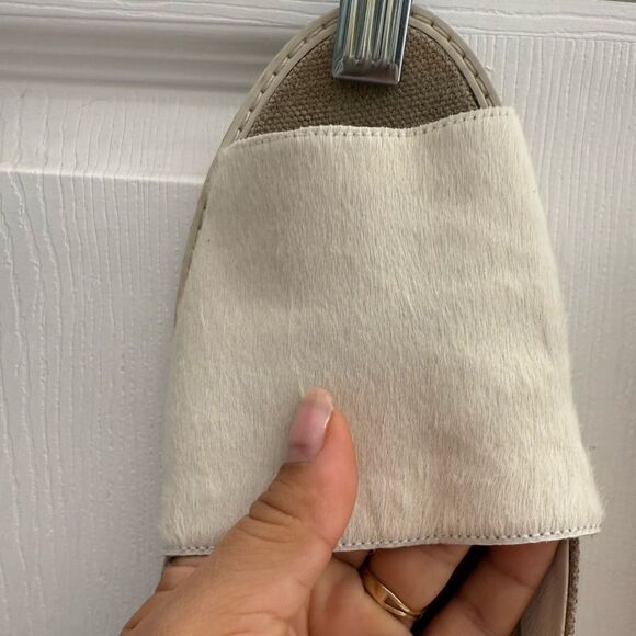 Vince Women's Italian calfskin Cream/white espadril Slip-On Shoes size 9.5 - Picture 5 of 9